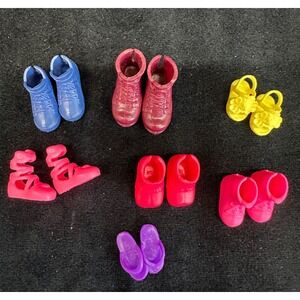 Barbie Chelsea & Skipper Shoes Shoe Lot 7 Pairs of Shoes Boots Ballet Sandals